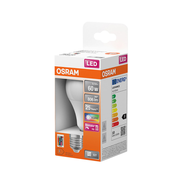 Osram LED-pære 9,4 W E27 m/farveskift